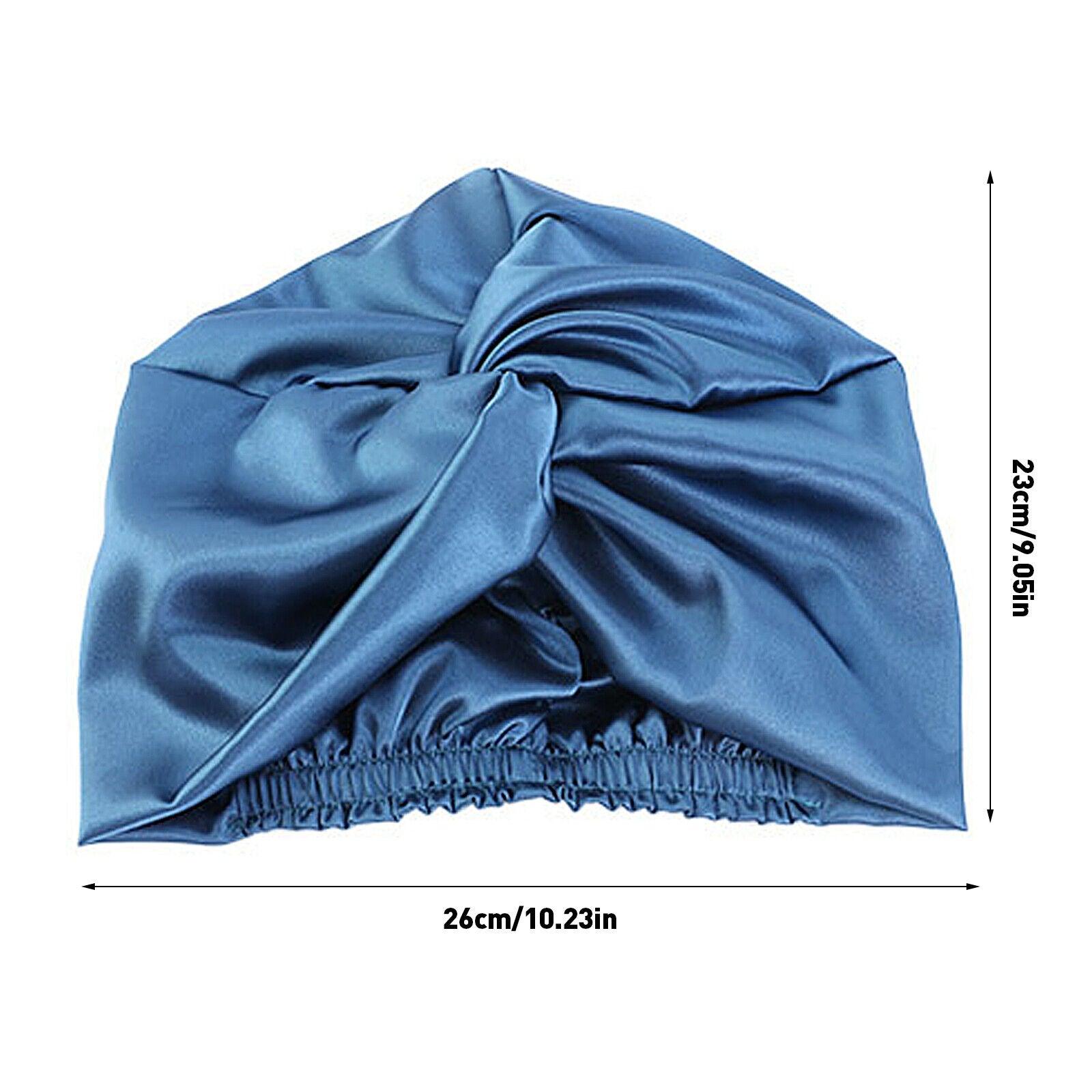 Silk Turban for Sleep - Bonnets For Women Twisted Sleeping Night Cap Pure Silk Hair Wrap Cap Apparel & Accessories - Tophatter Daily Deals