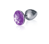 Silver Bejeweled Stainless Steel Starter Butt Plug Violet > Anal Range > Jewel Butt Plugs - Tophatter Daily Deals