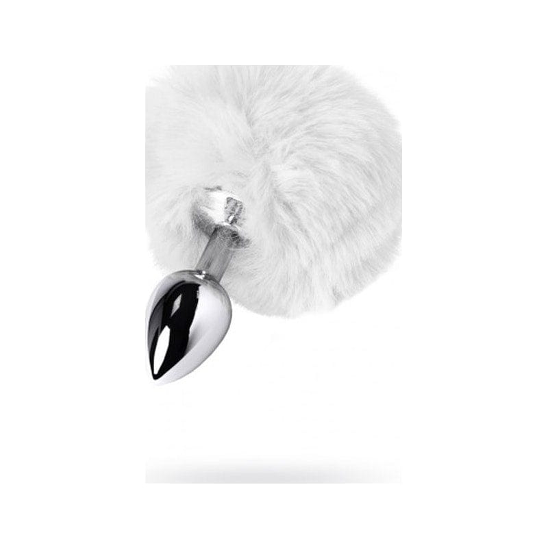 Silver Metal Anal Plug Small with White Faux Fur Tail > Anal Range > Tail Butt Plugs - Tophatter Daily Deals