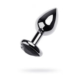 Silver Metal Anal Plug With Black Tourmaline Heart Gem – Small > Anal Range > Jewel Butt Plugs - Tophatter Daily Deals