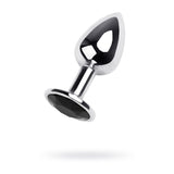 Silver Metal Anal Plug with Black Gem Small > Anal Range > Jewel Butt Plugs - Tophatter Daily Deals