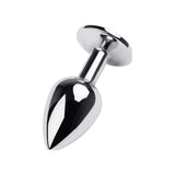 Silver Metal Anal Plug with Red Ruby Gem Small > Anal Range > Jewel Butt Plugs - Tophatter Daily Deals