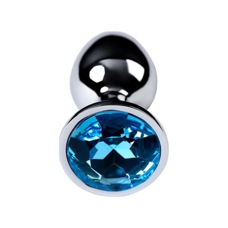 Silver Metal Anal Plug with Topaz Crystal Small > Anal Range > Jewel Butt Plugs - Tophatter Daily Deals
