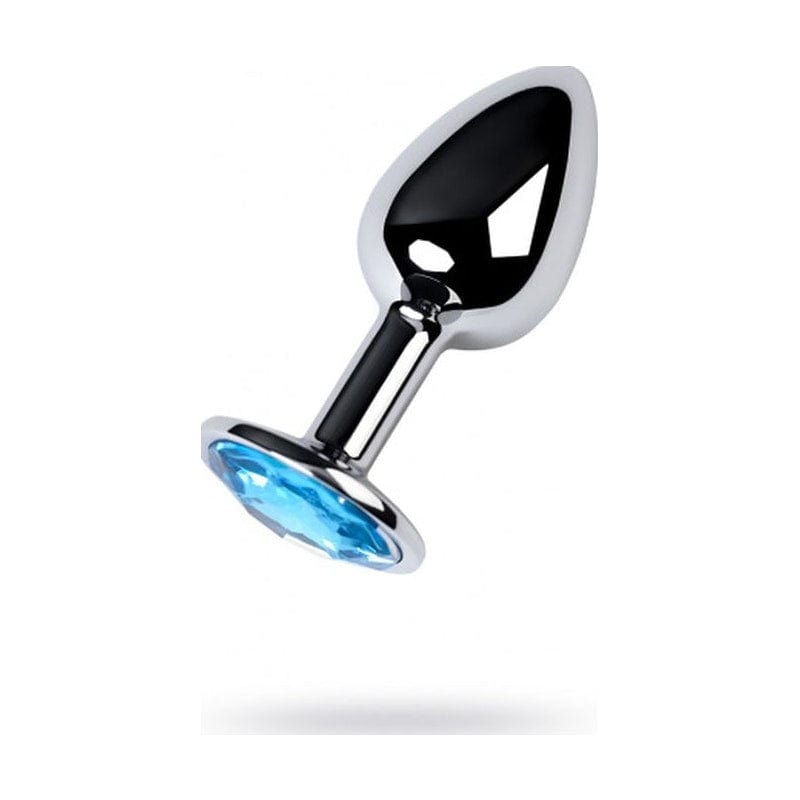 Silver Metal Anal Plug with Topaz Crystal Small > Anal Range > Jewel Butt Plugs - Tophatter Daily Deals
