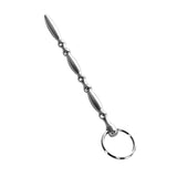 Silver Metal Beaded Urethral Plug with Ring > Sex Toys For Men > Sounding Rods - Tophatter Daily Deals