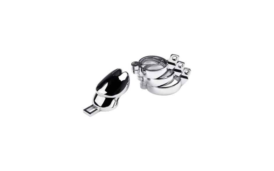 Silver Metal Chastity Cage Adjustable for Enhanced Dominance and Surrender > Bondage Gear > Male Chastity - Tophatter Daily Deals