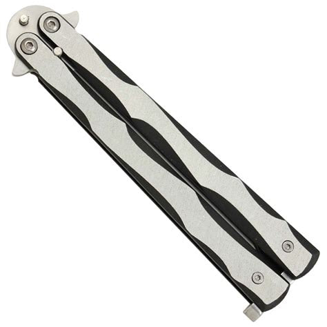 Silver Streak Butterfly Knife Lightweight Balisong Knife-Balisong - Tophatter Daily Deals