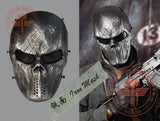Kryptek Typhon Tactical Airsoft Mask 9 Styles Halloween Full Face Skull Iron Mask (Silver) Face Mask - Tophatter Daily Deals