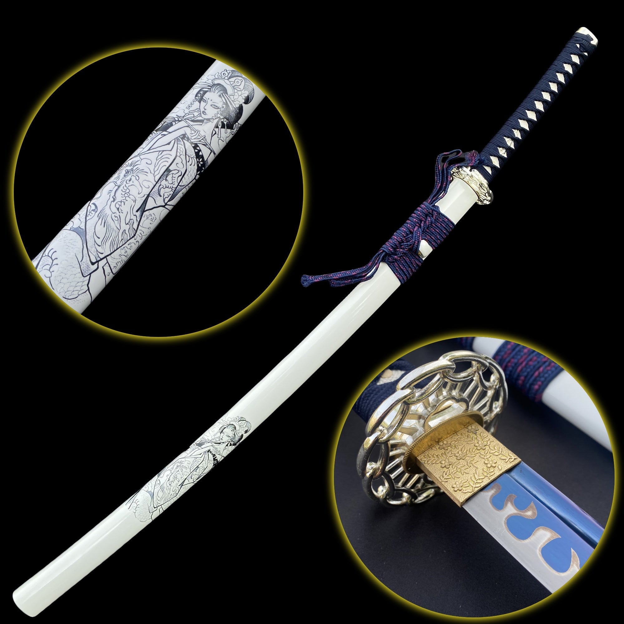 Traditional Japanese Samurai Katana-Geisha Unedged (Blunt) - Tophatter Daily Deals