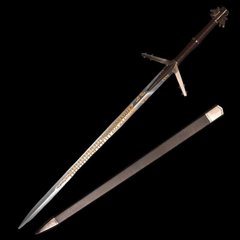 Geralt of Rivia's Aerondight Silver Sword Metal Replica 129CM/50.8" Aerondight Sword - Tophatter Daily Deals