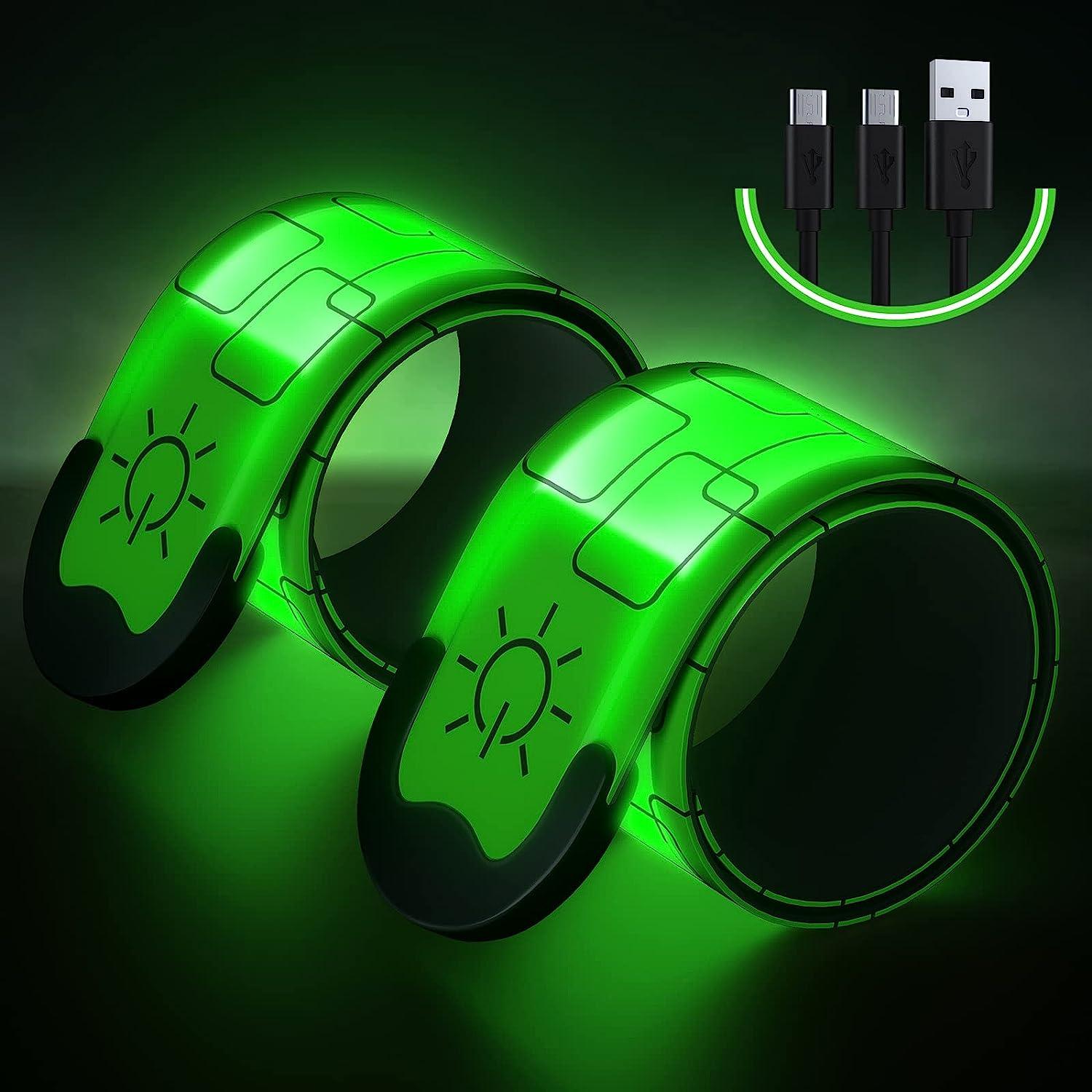 Led Armbands for Runners - 2pcs Armband Lights for Running USB Rechargeable Sports & Outdoor - Tophatter Daily Deals