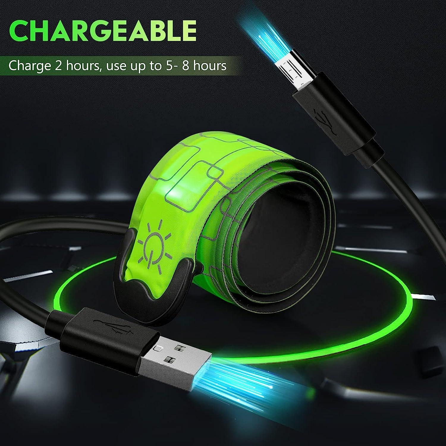 Led Armbands for Runners - 2pcs Armband Lights for Running USB Rechargeable Sports & Outdoor - Tophatter Daily Deals