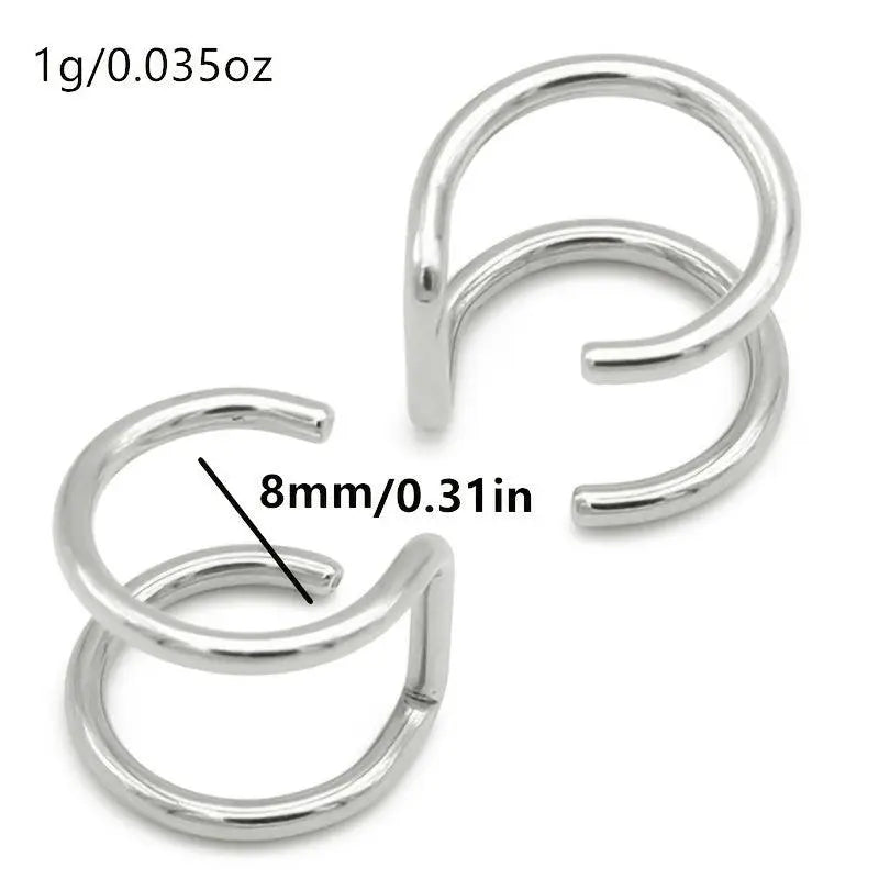 Simple U-shaped Lip Ring Ear Clip Multipurpose Jewelry For Women 1 Pc Y2K - Tophatter Daily Deals