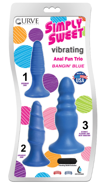 Simply Sweet Blue Anal Plug Trio Set for Beginner Training > Anal Range > Butt Plug Kits - Tophatter Daily Deals
