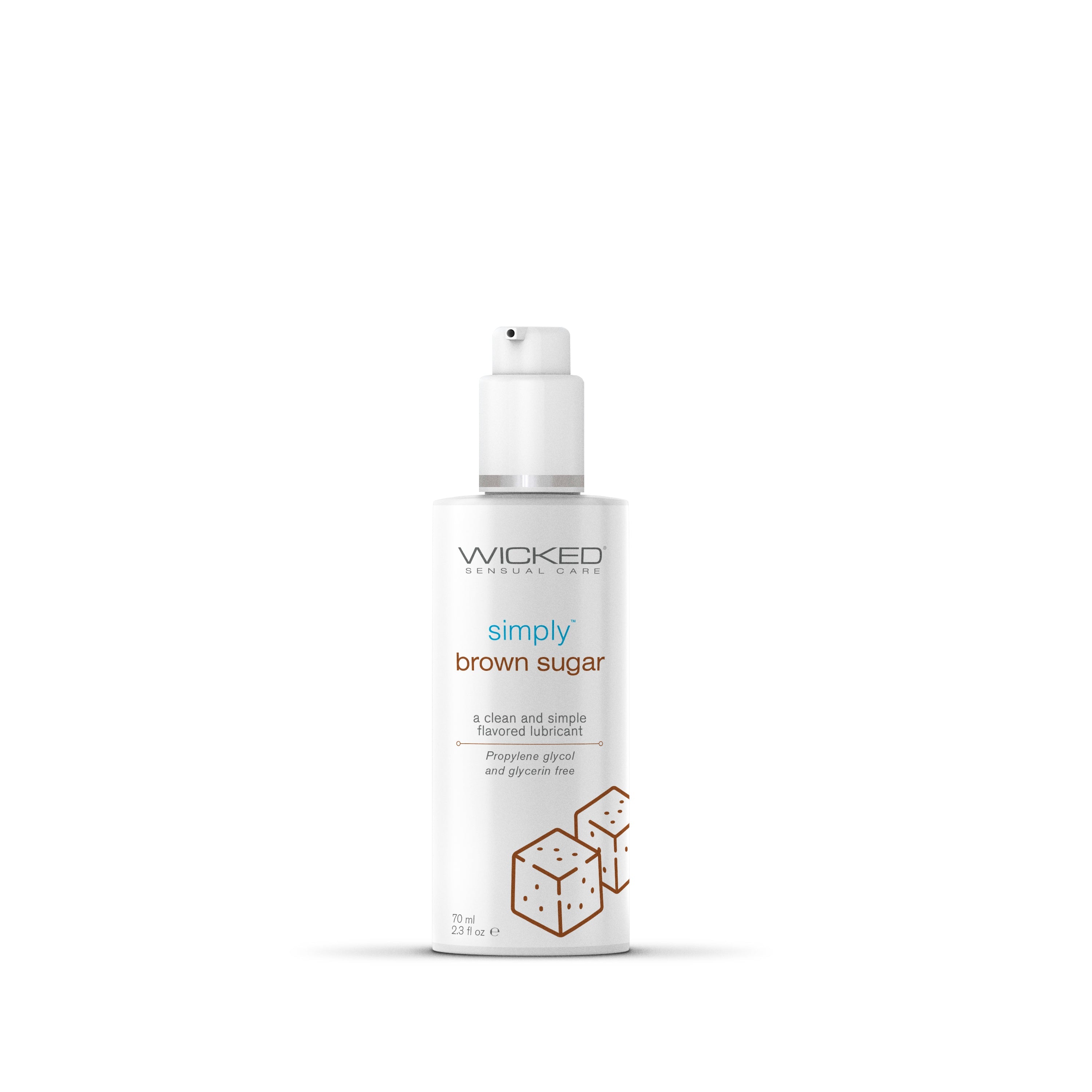 Wicked Sensual Care - Simply - Aqua Flavored Lubricant - Brown Sugar - 2.3oz Liquid - Tophatter Daily Deals