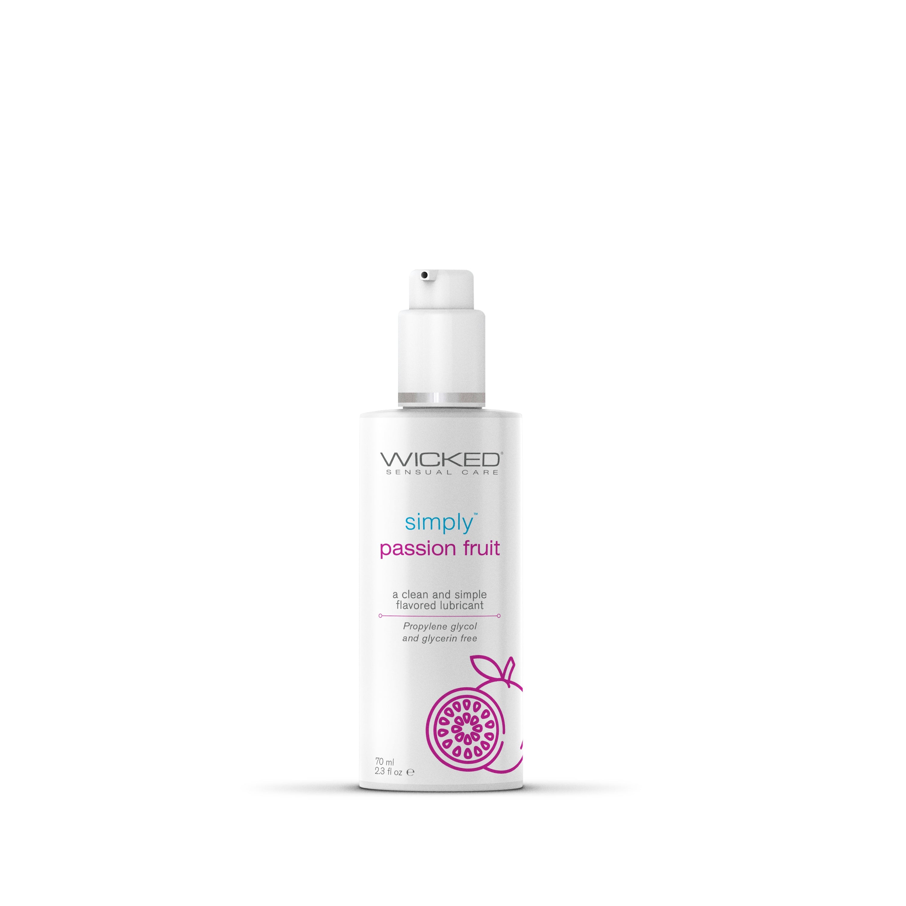 Wicked Sensual Care - Simply - Aqua Flavored Lubricant - Passion Fruit - 2.3oz Liquid - Tophatter Daily Deals