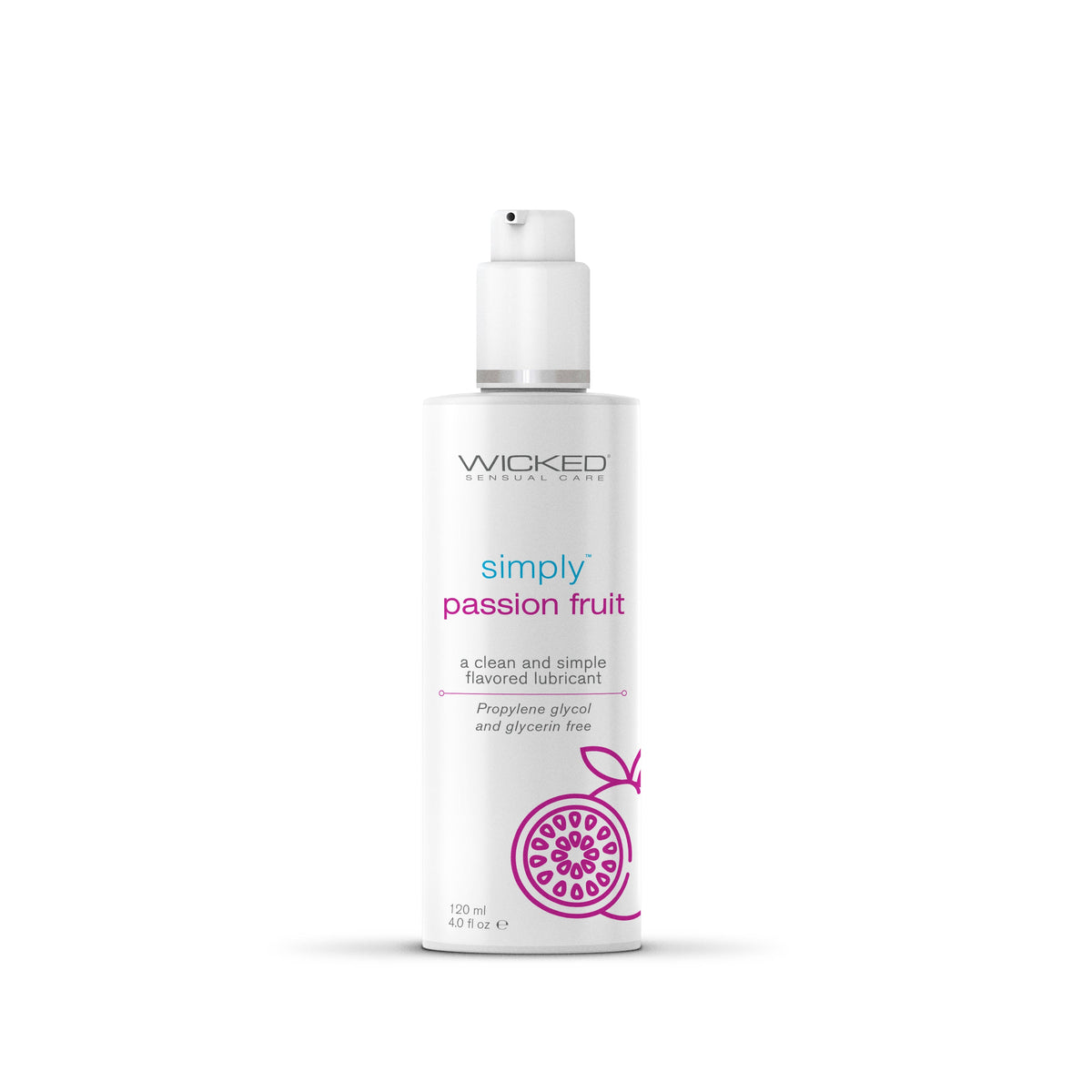 Wicked Sensual Care - Simply - Aqua Flavored Lubricant - Passion Fruit - 4oz Liquid - Tophatter Daily Deals