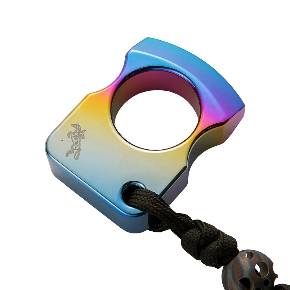 Colorized Titanium Alloy Single Finger Brass Knuckles Brass Knuckles - Tophatter Daily Deals