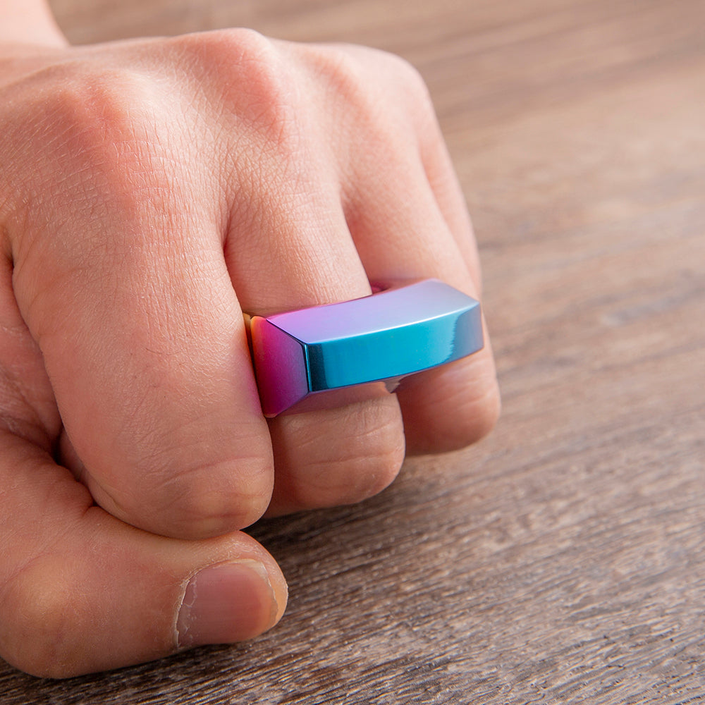 Colorized Titanium Alloy Single Finger Brass Knuckles Brass Knuckles - Tophatter Daily Deals