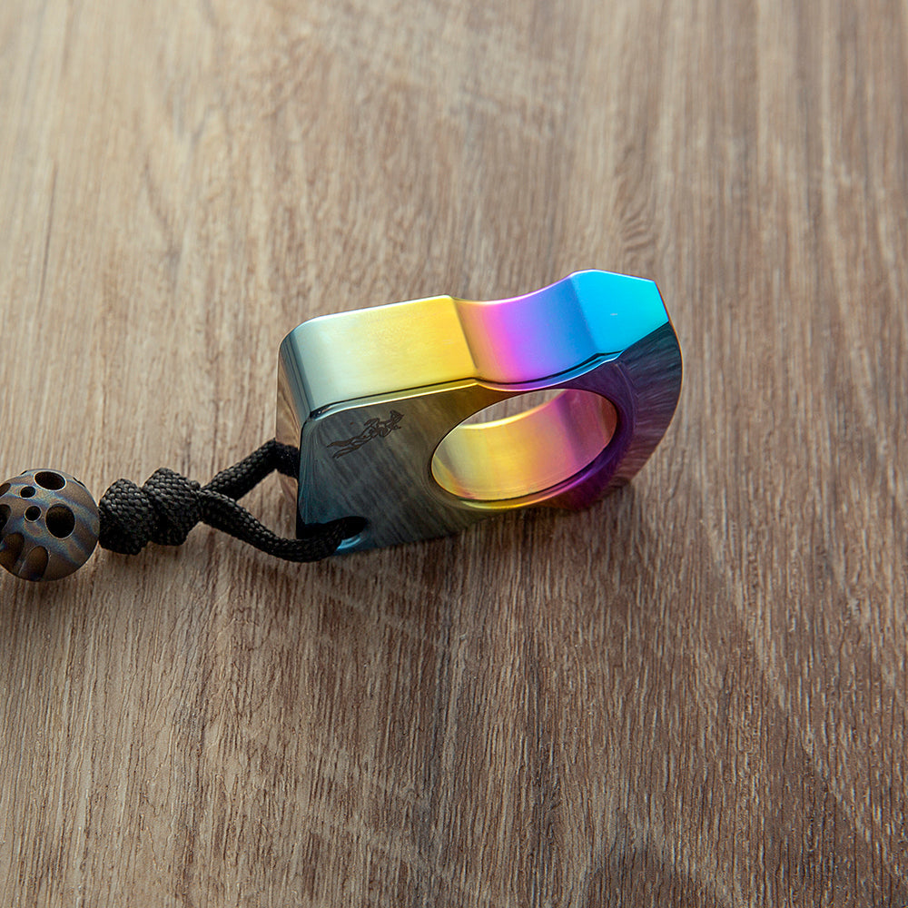 Colorized Titanium Alloy Single Finger Brass Knuckles Brass Knuckles - Tophatter Daily Deals