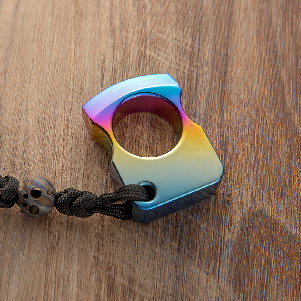 Colorized Titanium Alloy Single Finger Brass Knuckles Brass Knuckles - Tophatter Daily Deals