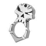 2025 New TC4 Titanium Skull Head Single Finger Knuckle Duster Brass Knuckles - Tophatter Daily Deals