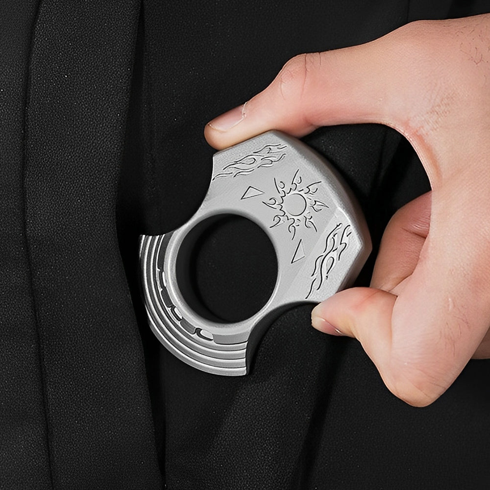 2025 New Apollo Single Finger Knuckle Duster - Cakra EDC Gadgets Brass Knuckles - Tophatter Daily Deals