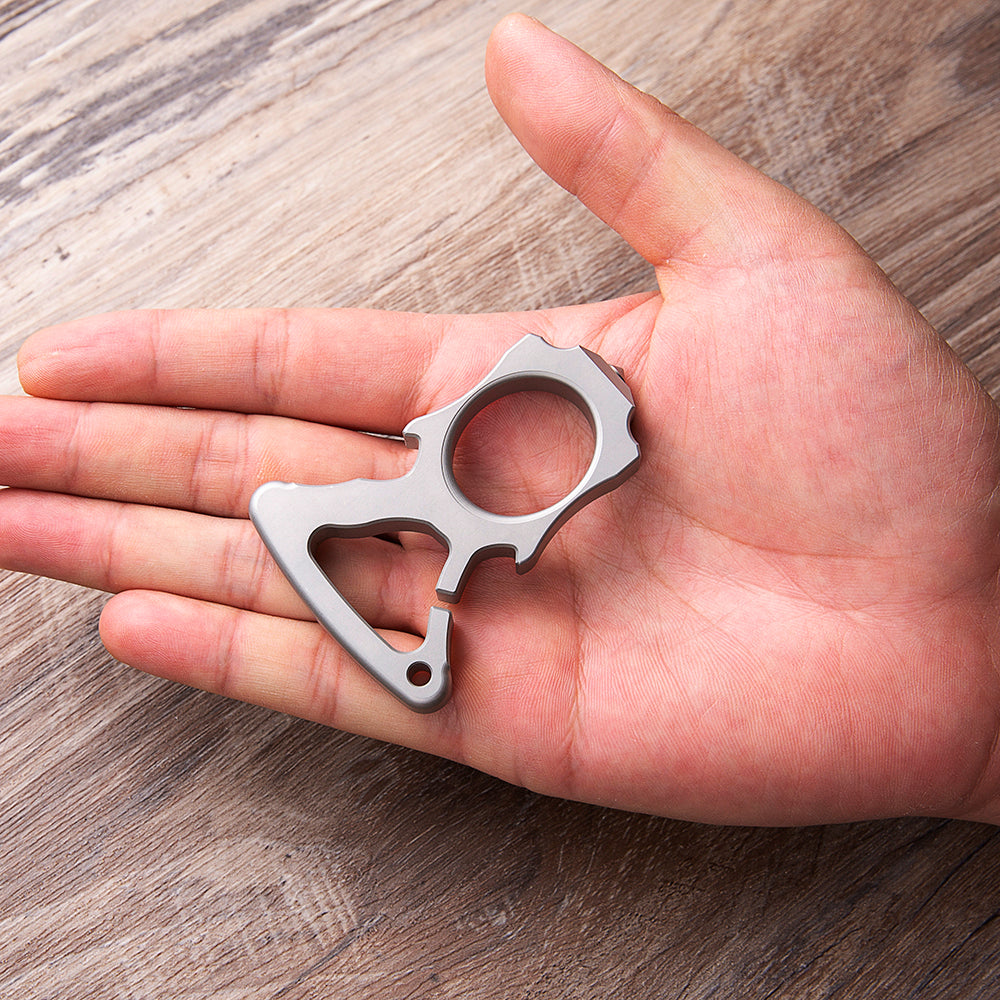 Full Stainless Steel Single Finger Knuckle Duster Brass Knuckles - Tophatter Daily Deals