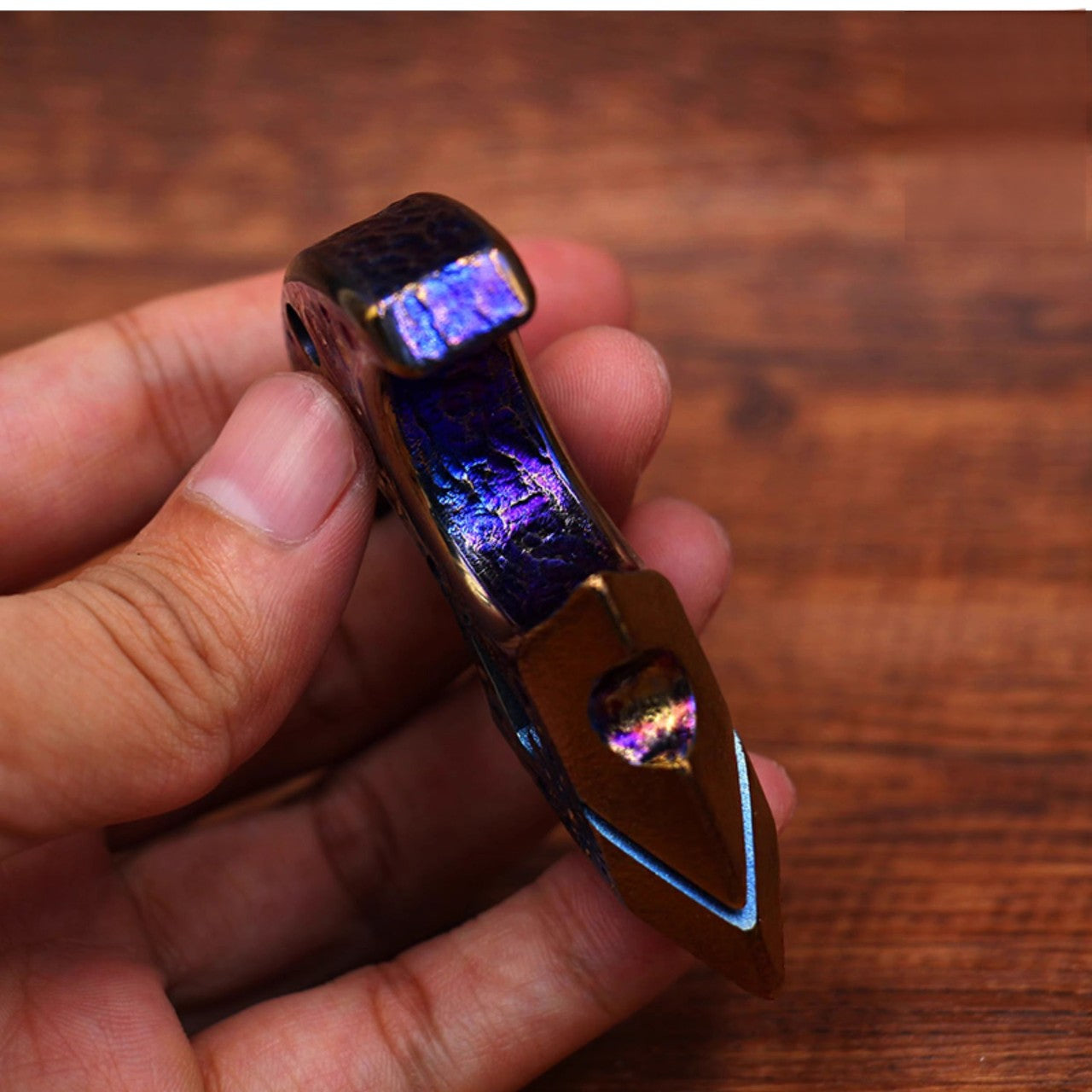 2025 New Titanium Meteorite Crater Everyday Carry Single Knuckle Duster Brass Knuckles - Tophatter Daily Deals