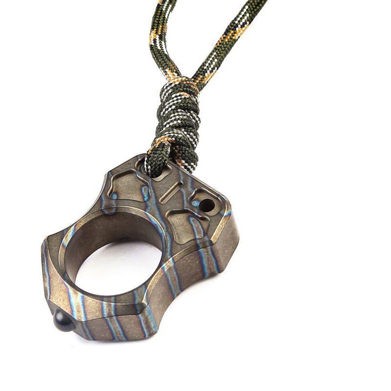 Portable Window Breaker Titanium Knuckle Duster Burning Titanium - Tophatter Daily Deals