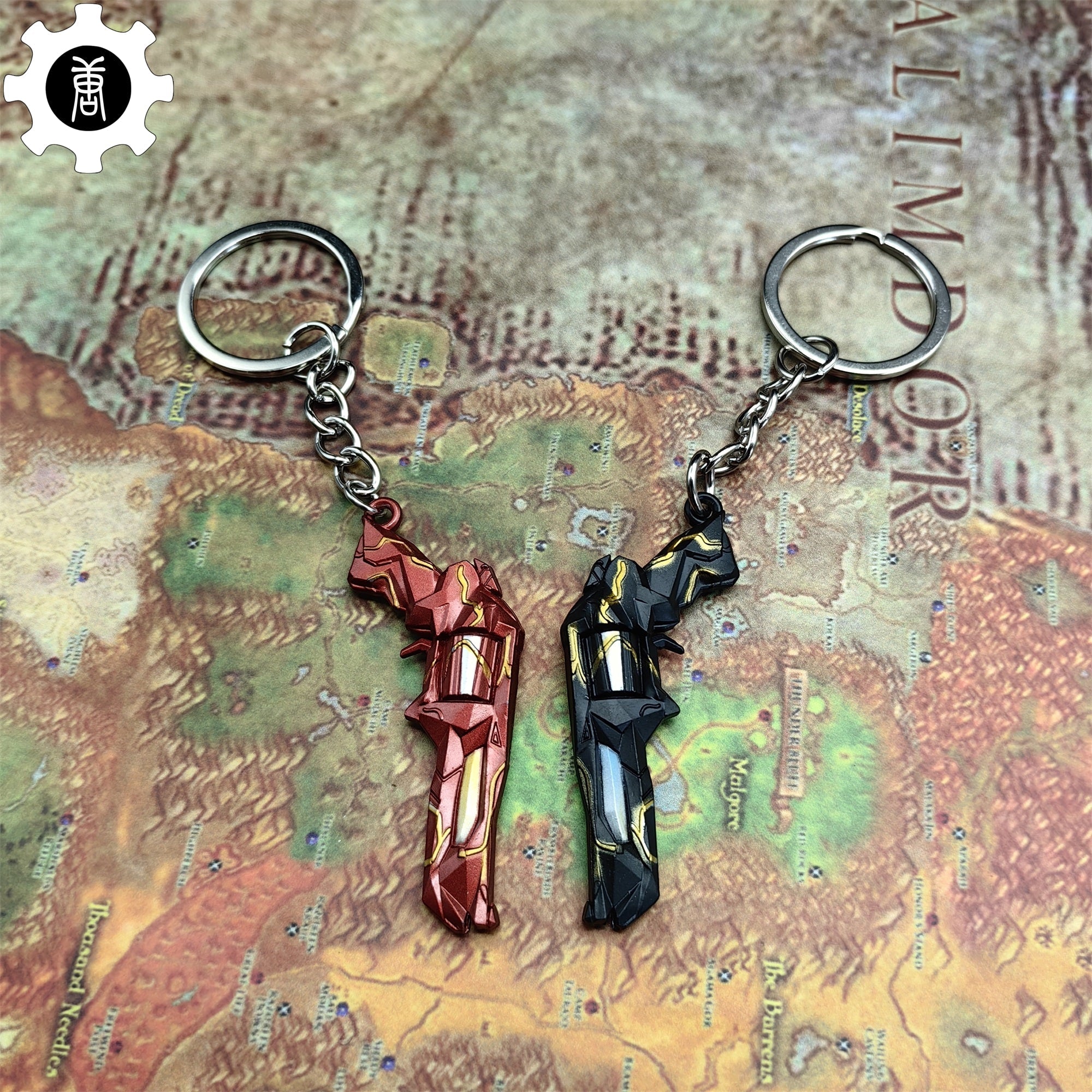 Metal Singularity Sheriff Gun Tiny KeyChain Pendant - Tophatter Daily Deals