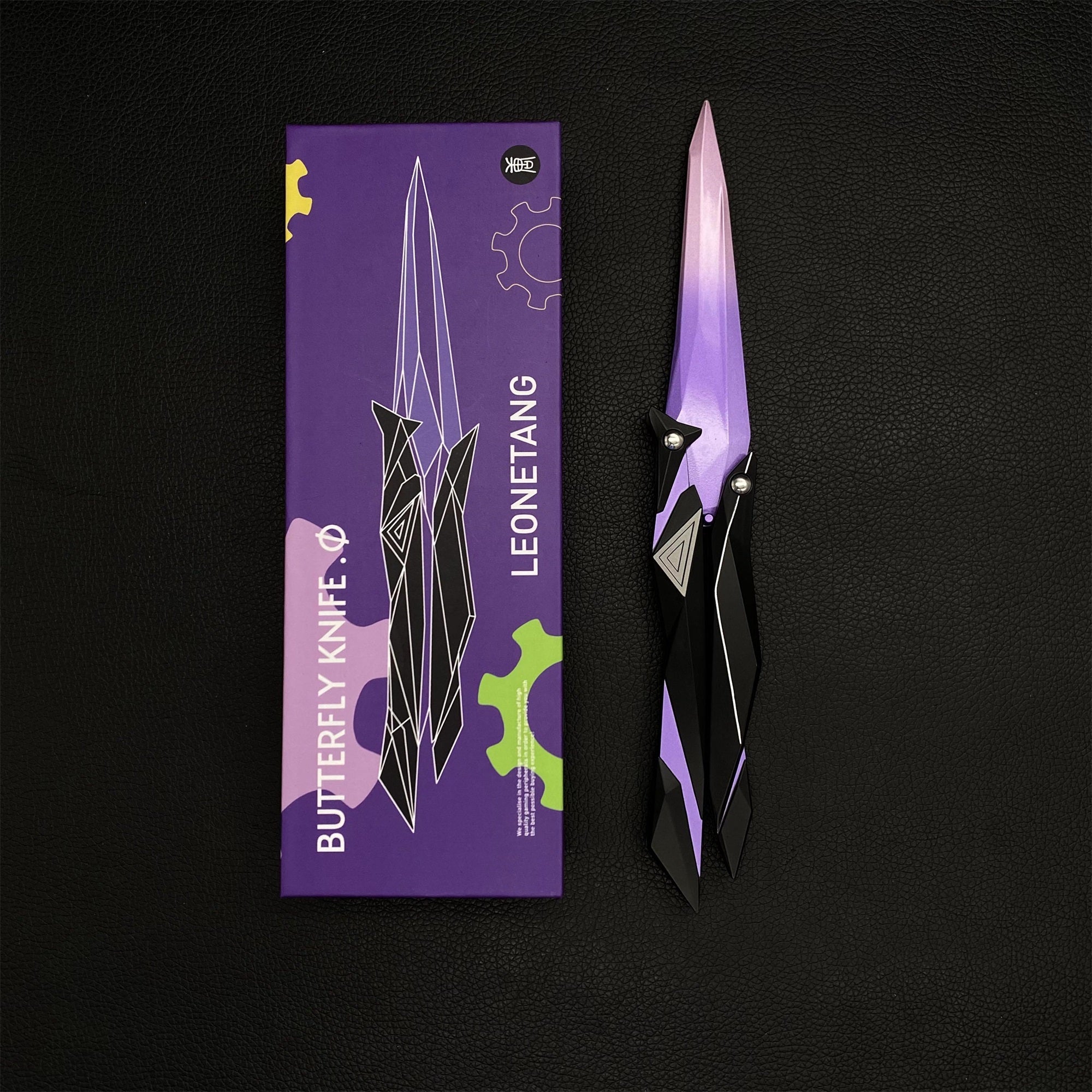 Val Game Knife Handicrafts Metal Game Skin Knife Gamer Gift Singularity Knife (Purple) - Tophatter Daily Deals