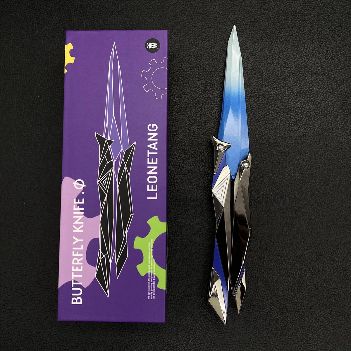 Val Game Knife Handicrafts Metal Game Skin Knife Gamer Gift Singularity Knife (Blue) - Tophatter Daily Deals