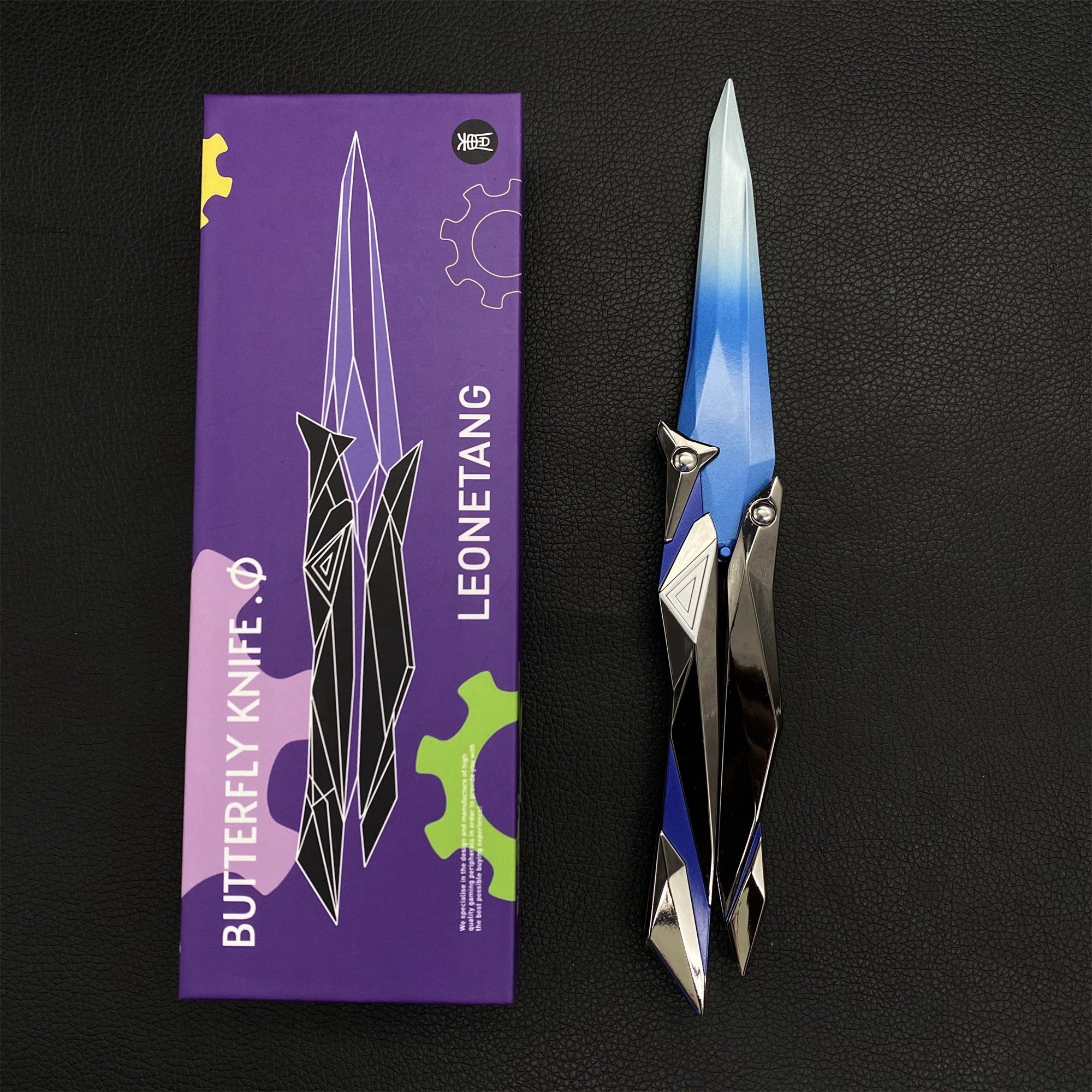 New Version High-Quality Singularity 2.0 Butterfly Knife IRL Game Balisong Blue - Tophatter Daily Deals