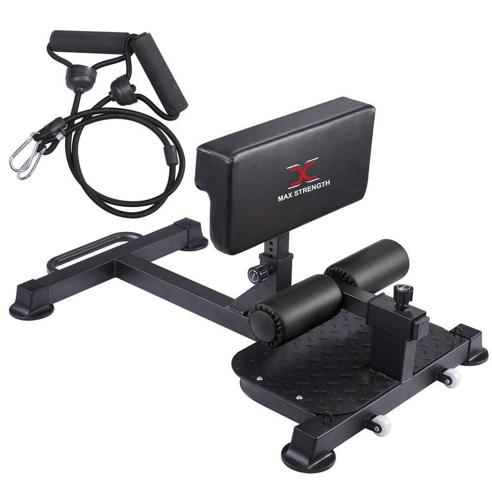 Squat Machines for Home - Adjustable Deep Abdominal Bench Leg Crunch Gym Exercise Multi Function Squat Machine Black Exercise & Fitness - Tophatter Daily Deals