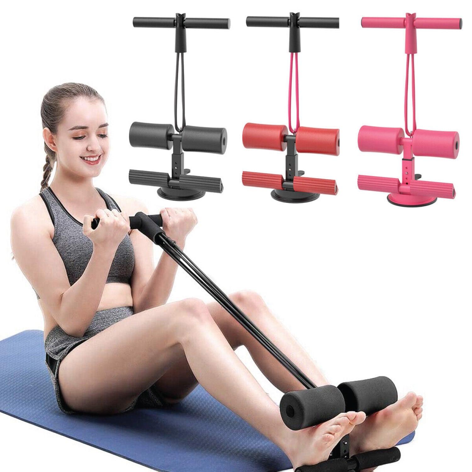 Sit Up Bar Gym Exercise Workout Equipment - Sit Up Assistant Device Floor Gym Exercise Fitness Training Workout Self-Suction Exercise & Fitness - Tophatter Daily Deals