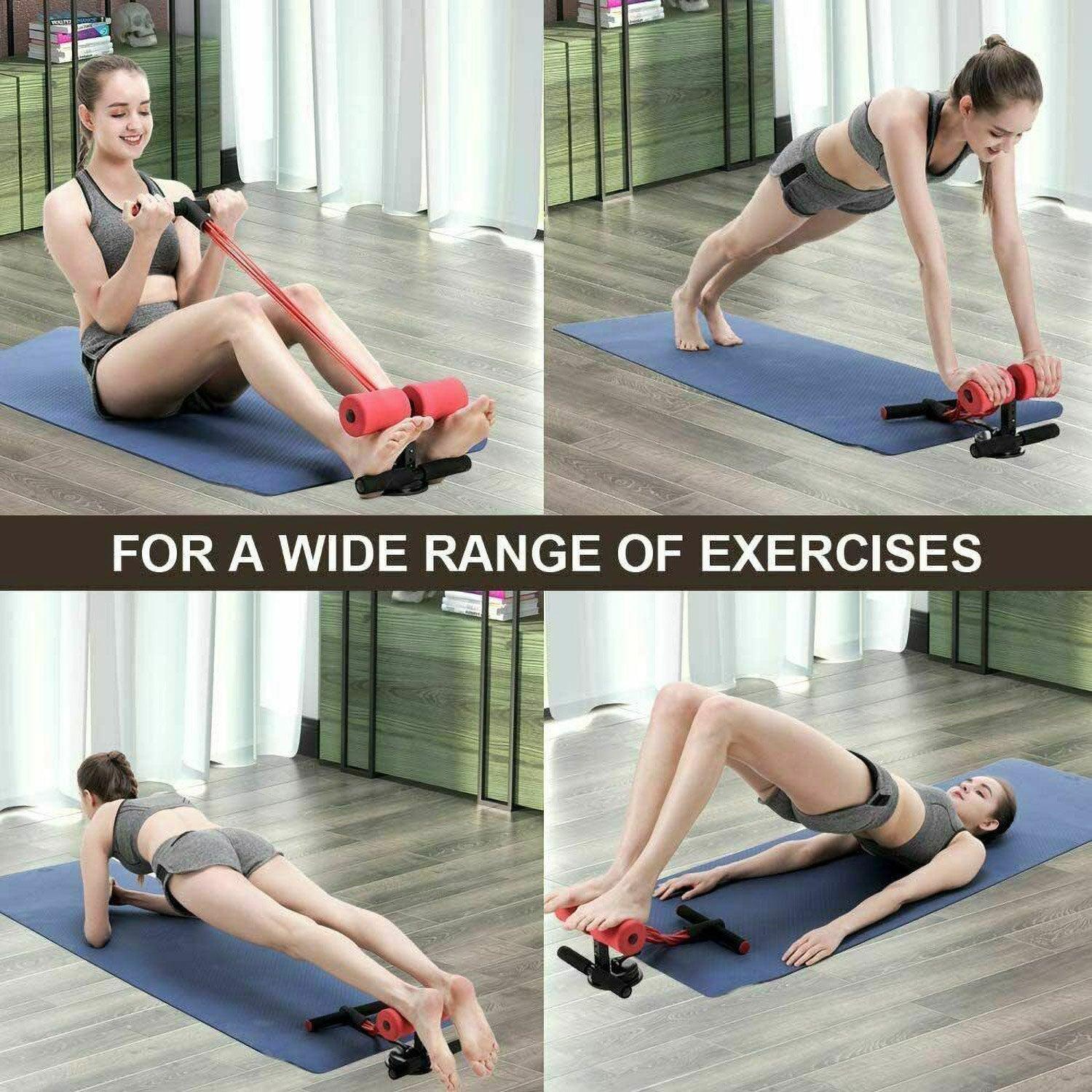 Sit Up Bar Gym Exercise Workout Equipment - Sit Up Assistant Device Floor Gym Exercise Fitness Training Workout Self-Suction Exercise & Fitness - Tophatter Daily Deals
