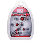 Size Matters Endurance Set With Four Stretchable Sizes – Penis Ring Set > Cock Ring > Sets - Tophatter Daily Deals