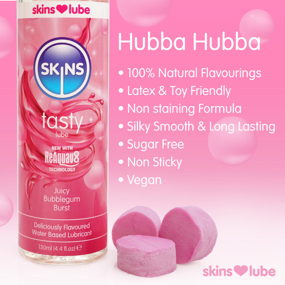 Skins Juicy Bubblegum Blast (130ml) – Water-Based Lubricant > Lube > Flavoured - Tophatter Daily Deals