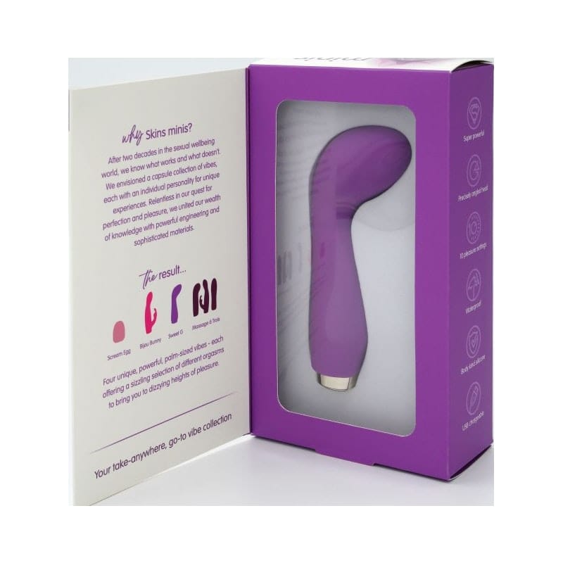 Skins Minis - The Sweet G Compact Vibrator for Travel > Sex Toys For Ladies > G-Spot Vibrators - Tophatter Daily Deals