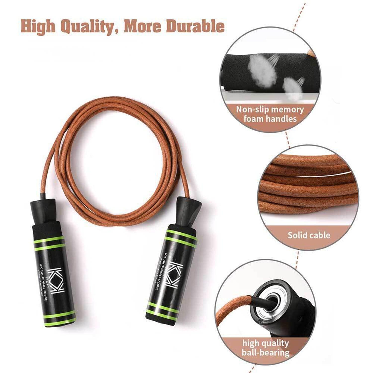 Best Ropes for Skipping - Skipping Rope Adult Adjustable Jump Rope For Boxing Exercise Fitness Training 10X Skipping Rope - Leather Cable Exercise & Fitness - Tophatter Daily Deals