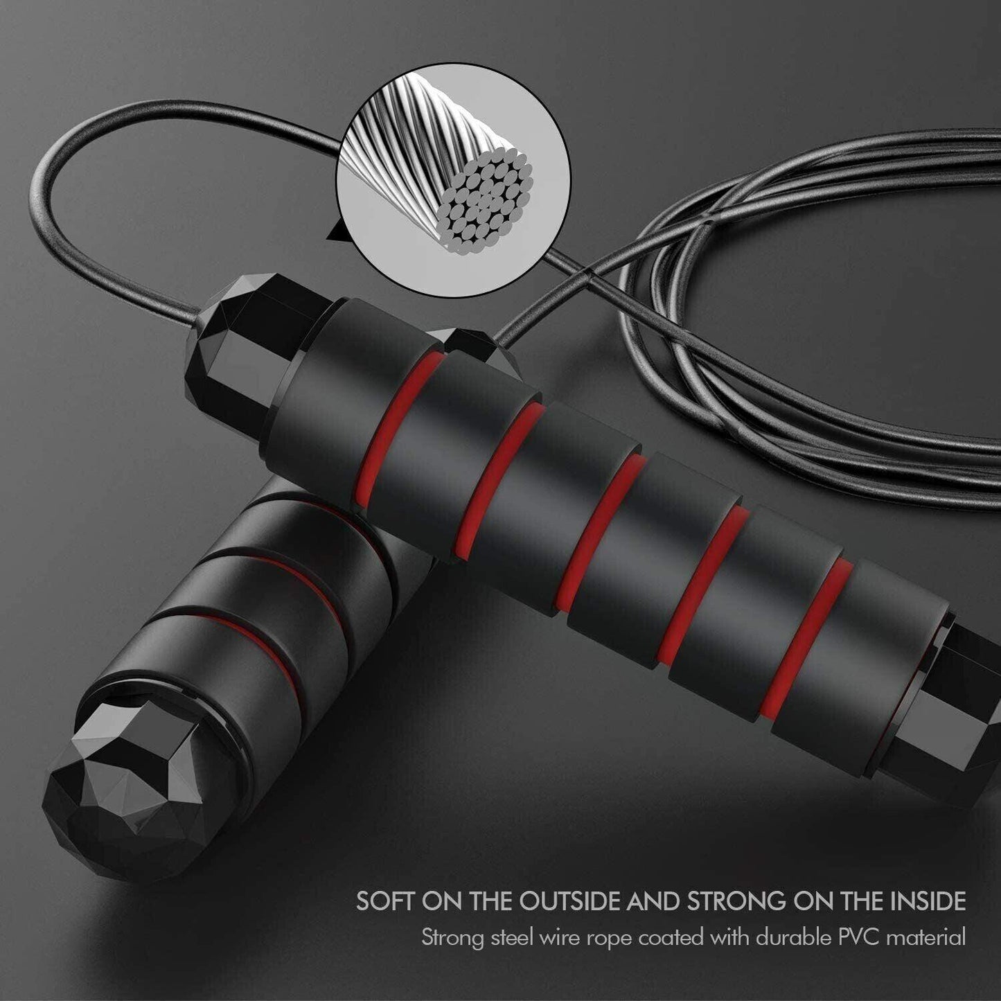 Best Jump Rope for Beginners - Fitness Jump Rope, Adjustable Steel Cable With Ball Rope Sports & Outdoor - Tophatter Daily Deals