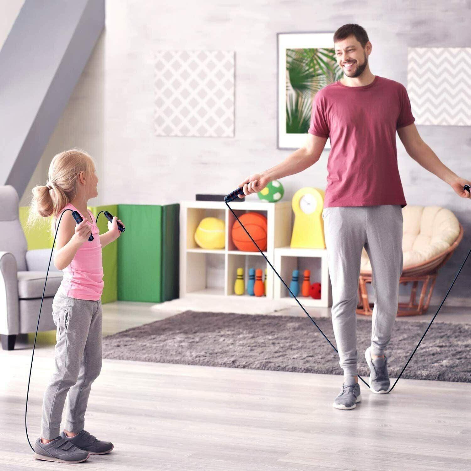 Best Jump Rope for Beginners - Fitness Jump Rope, Adjustable Steel Cable With Ball Rope Sports & Outdoor - Tophatter Daily Deals