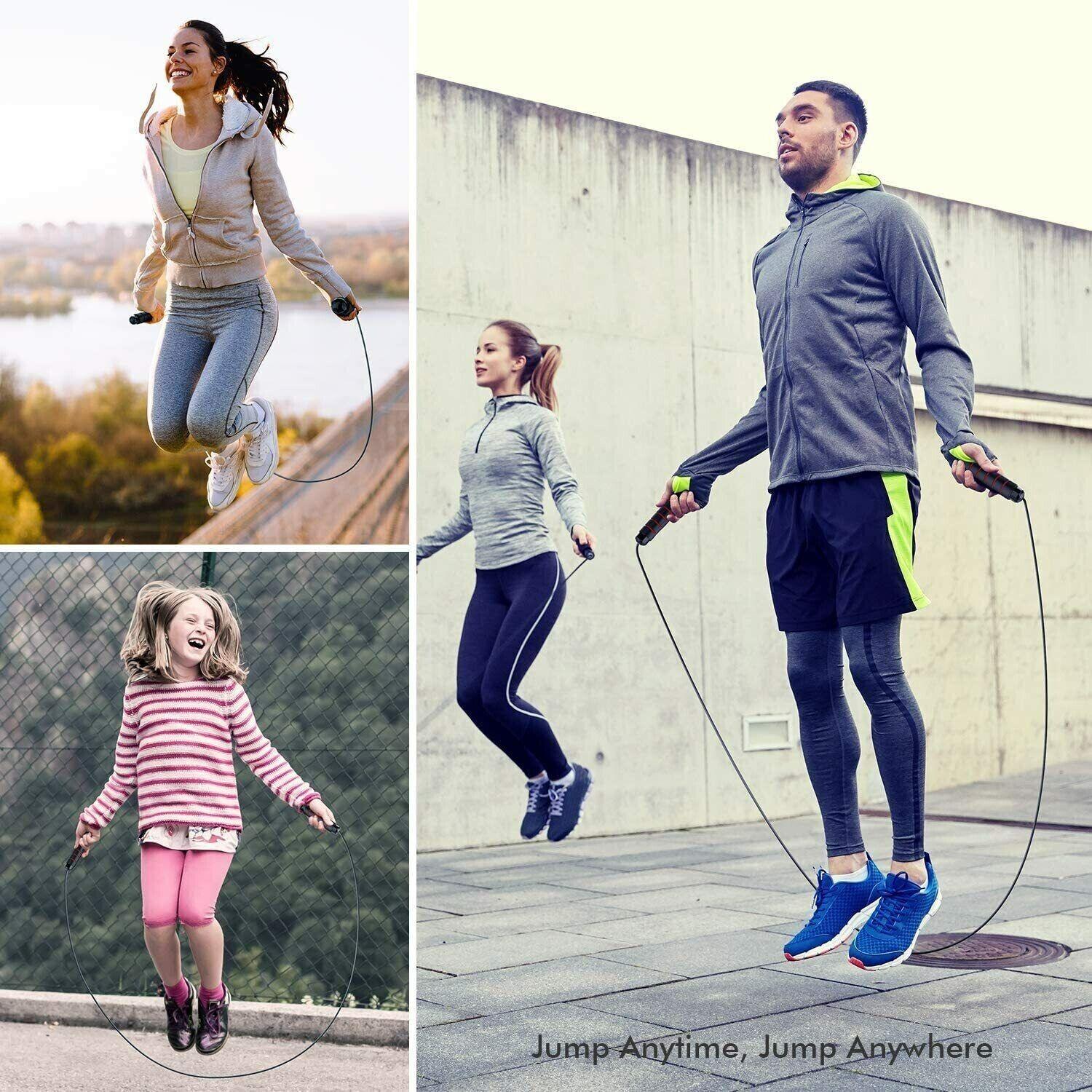 Best Jump Rope for Beginners - Fitness Jump Rope, Adjustable Steel Cable With Ball Rope Sports & Outdoor - Tophatter Daily Deals