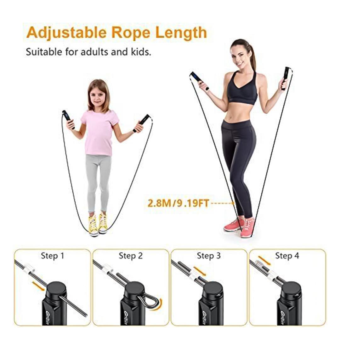 Best Skipping Rope UK - Skipping Rope with Counter, Gritin Digital Speed Jump Rope for Kids Adults Exercise & Fitness - Tophatter Daily Deals