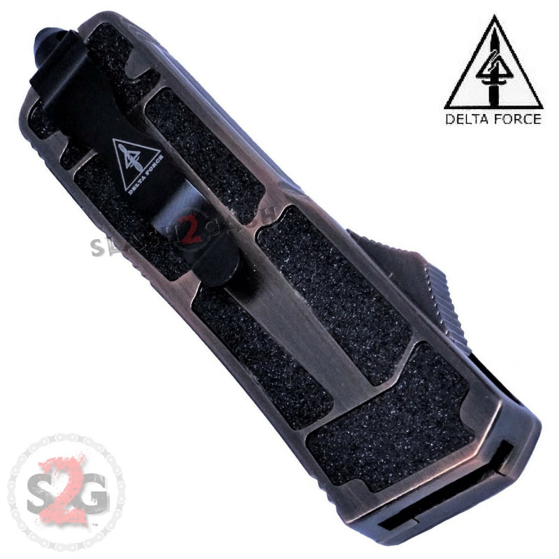 Delta Force Rainbow Skull OTF D/A Automatic Knife 440c Single Edge Serrated Knife-OTF - Tophatter Daily Deals