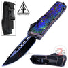Delta Force Rainbow Skull OTF D/A Automatic Knife 440c Single Edge Plain Plain Edge - Tophatter Daily Deals