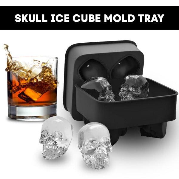 Skull Ice Cube Mould - 3D Skull Ice Cube Tray Large Mould Vivid Skulls Silicone Ice Cube Maker Black Apparel & Accessories - Tophatter Daily Deals