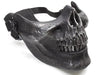 Half Face Wargame Mask Metallic Skeleton Mask Protective Party Festival Face Guard Black Silver Face Mask - Tophatter Daily Deals