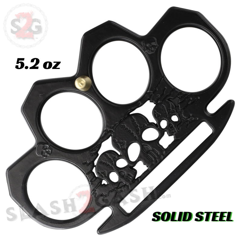 Life or Death Knuckle Buckle Triple Skull Paperweight - Black Belt Buckle - Tophatter Daily Deals